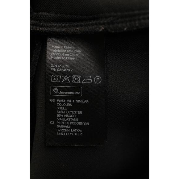 H&M‎ black full zip peplum sweater womens 2 preppy career office business work - Picture 4 of 5